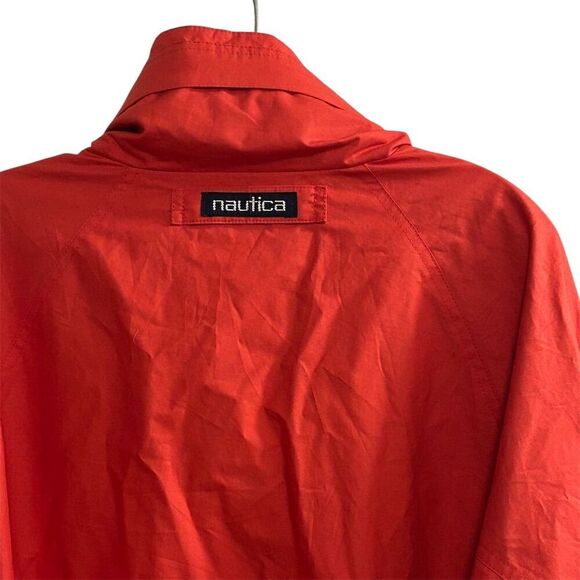 Vintage Nautica Women's Hooded Striped Jacket Red Size M Spring - Picture 3 of 16